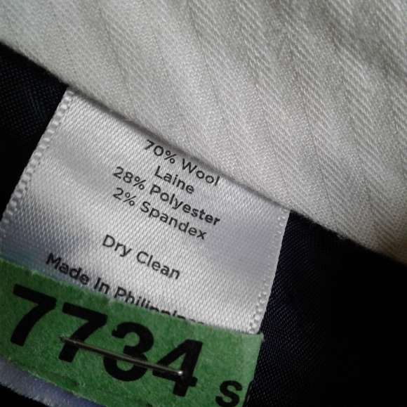 Talbots Women's Sz 10 Wool Blend Trouser dress Pants black gray Pinstriped - Picture 6 of 6